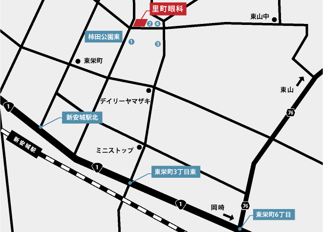 岡崎方面マップ